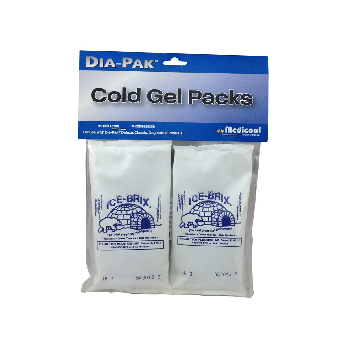 Medicool Dia-Pak Cold Gel Ice Pack/Buffer Pad for Daymate  15-25C Bag (Small - 2 per pack)