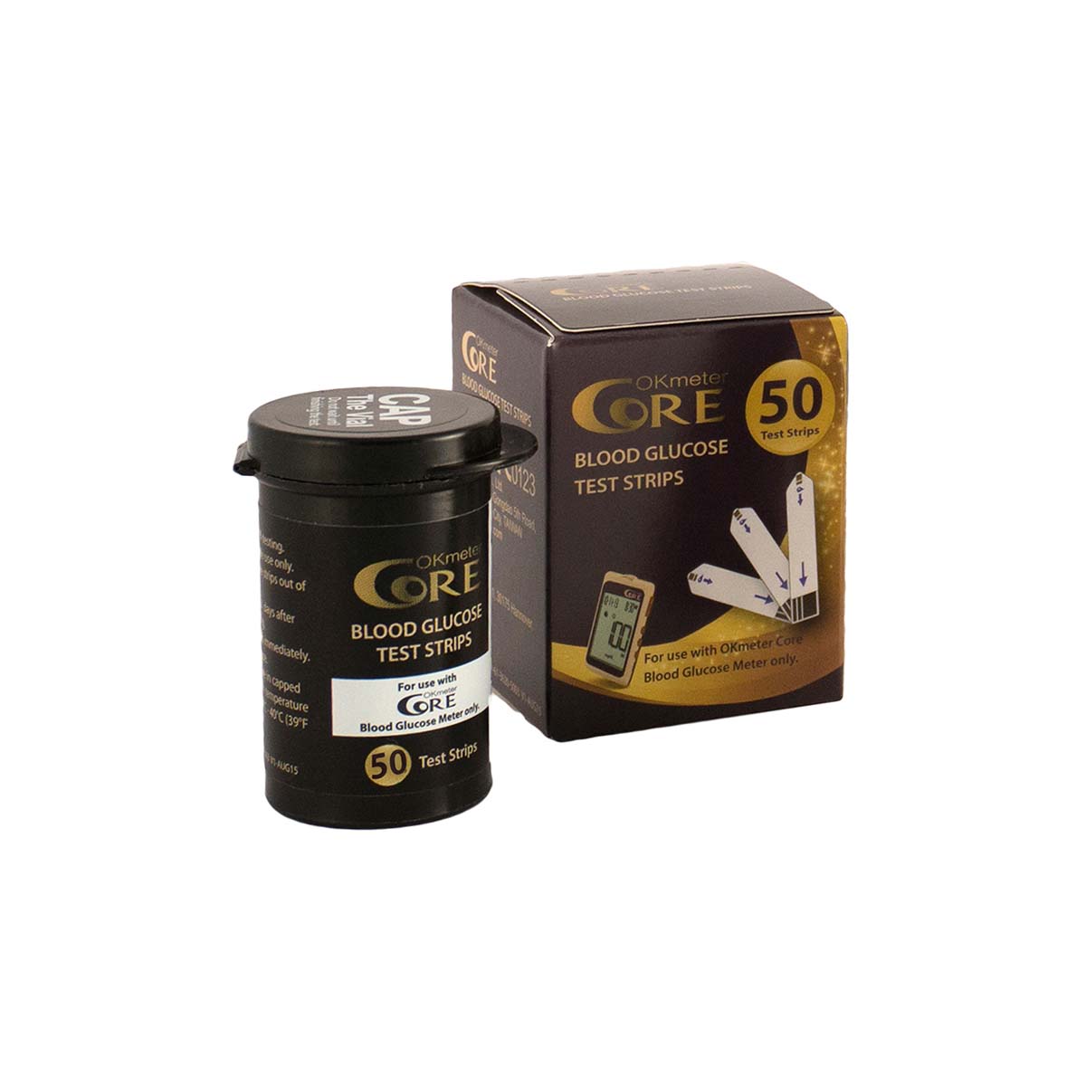 Core Blood Glucose Test Strips (50) - MediGenix - Medigenix