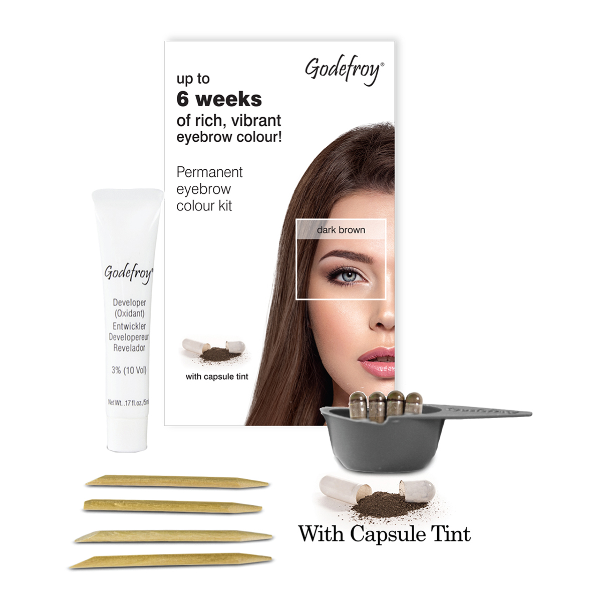 Godefroy Instant Eyebrow Tint Kit various colours available