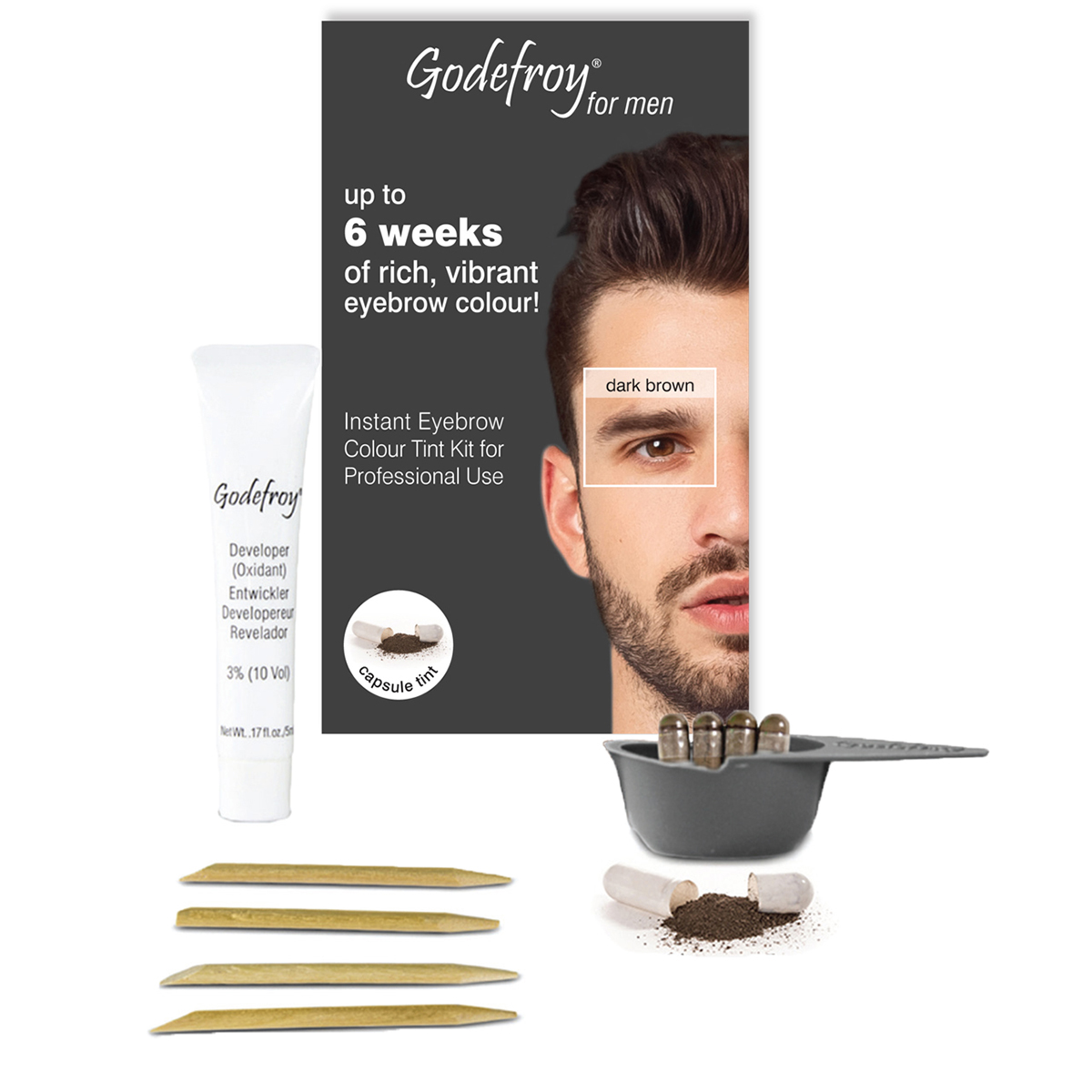 Godefroy Instant Eyebrow Tint Kit for Men various colours available